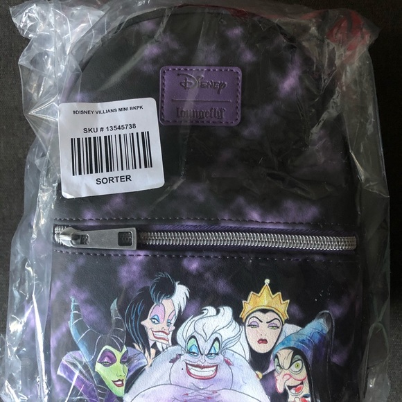 SOLD Disney Villains Loungefly Mini Backpack NWT - Picture 5 of 9